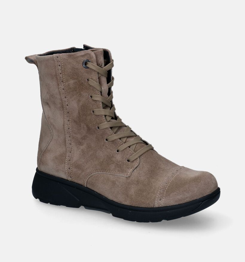 Xsensible Aosta Taupe Bottines voor dames (316735) - geschikt voor steunzolen