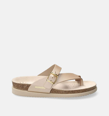 Mephisto Nu-pieds Noir/Or/Cognac