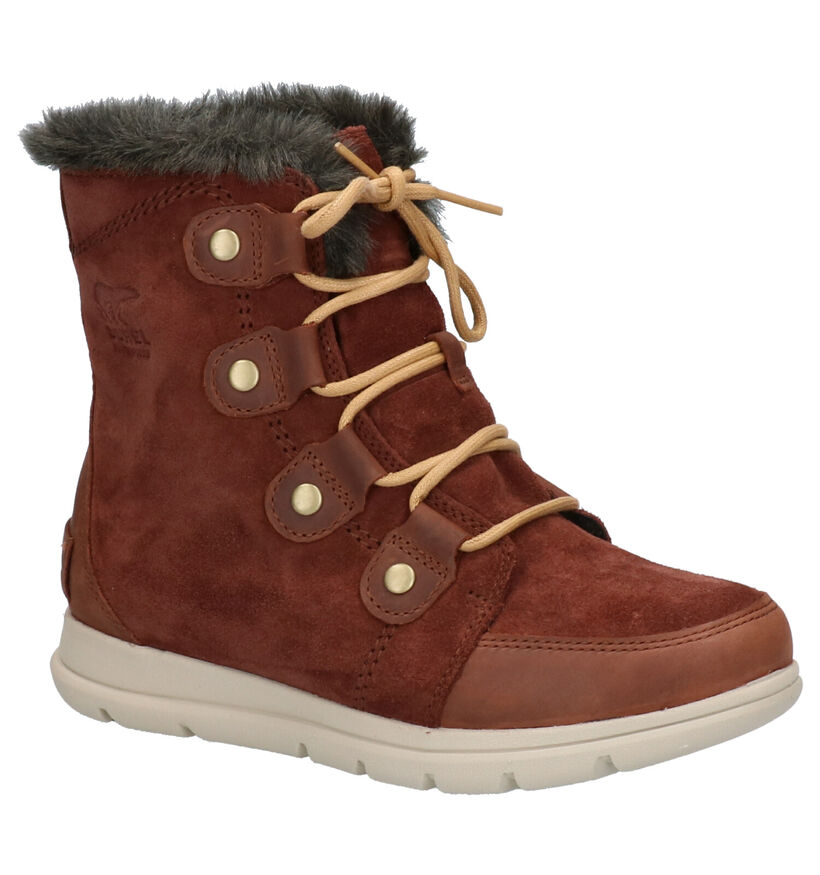 Sorel Bottes en Brun foncé en daim (255383)