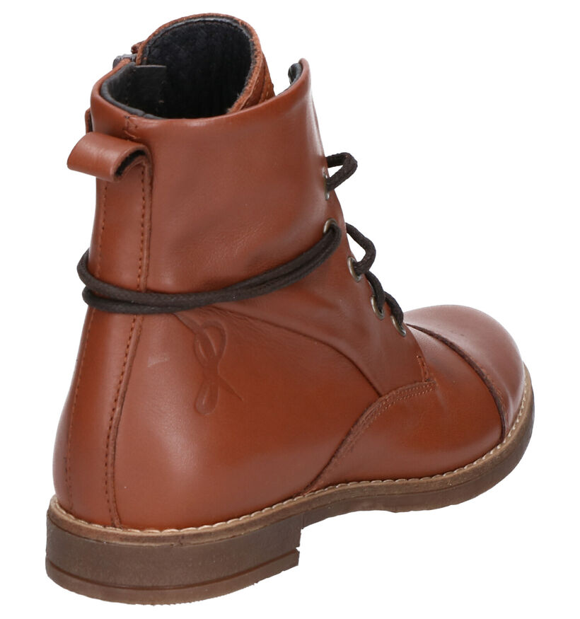 Milo & Mila Cognac Boots in leer (254935)