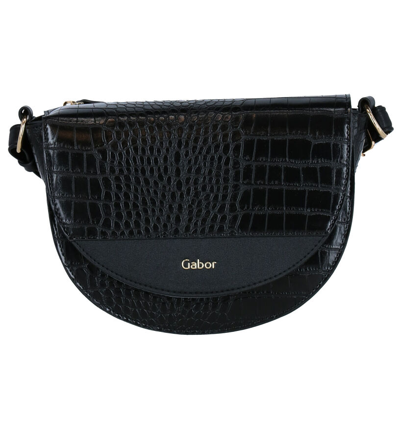 Gabor Janne Zwarte Crossbody Tas in kunstleer (288810)