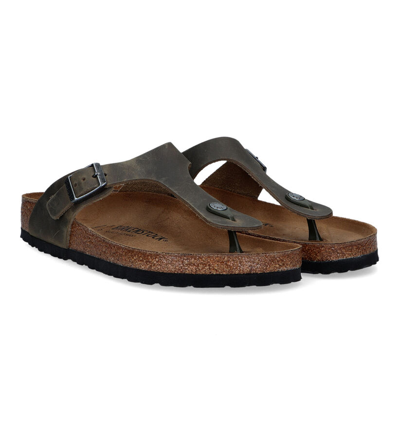 Birkenstock Gizeh Tongs en Noir pour hommes (337874)