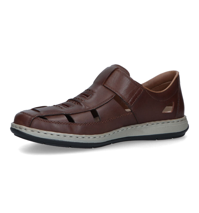 Rieker Bruine Sandalen voor steunzolen voor heren (339187) - geschikt voor steunzolen