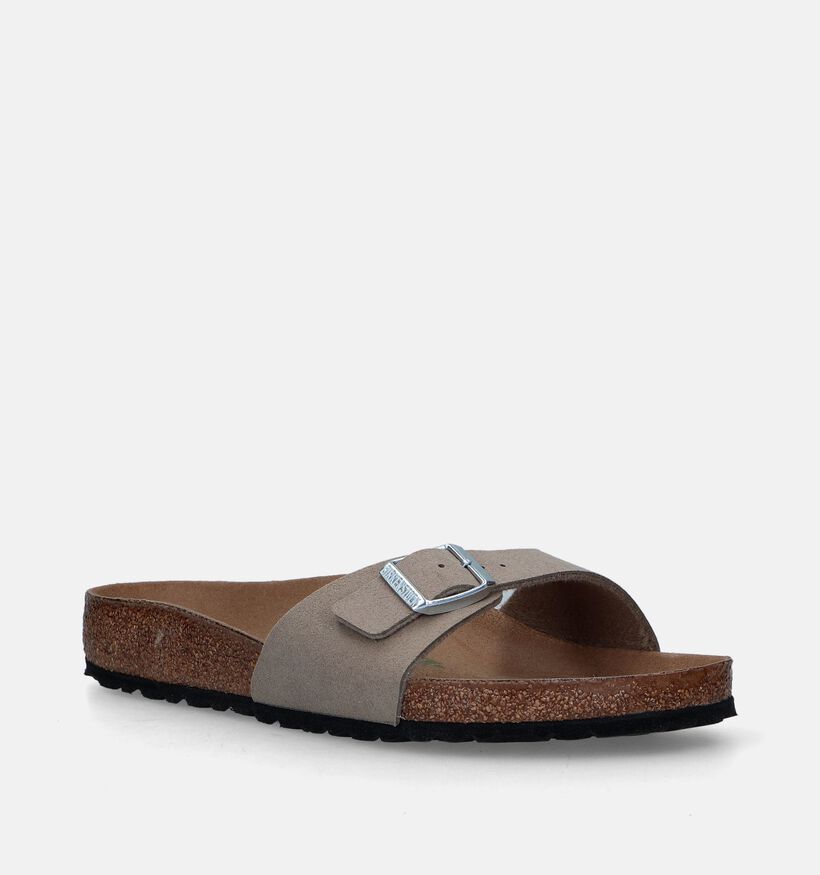 Birkenstock Madrid Synthetics Taupe Slippers voor dames (339543)