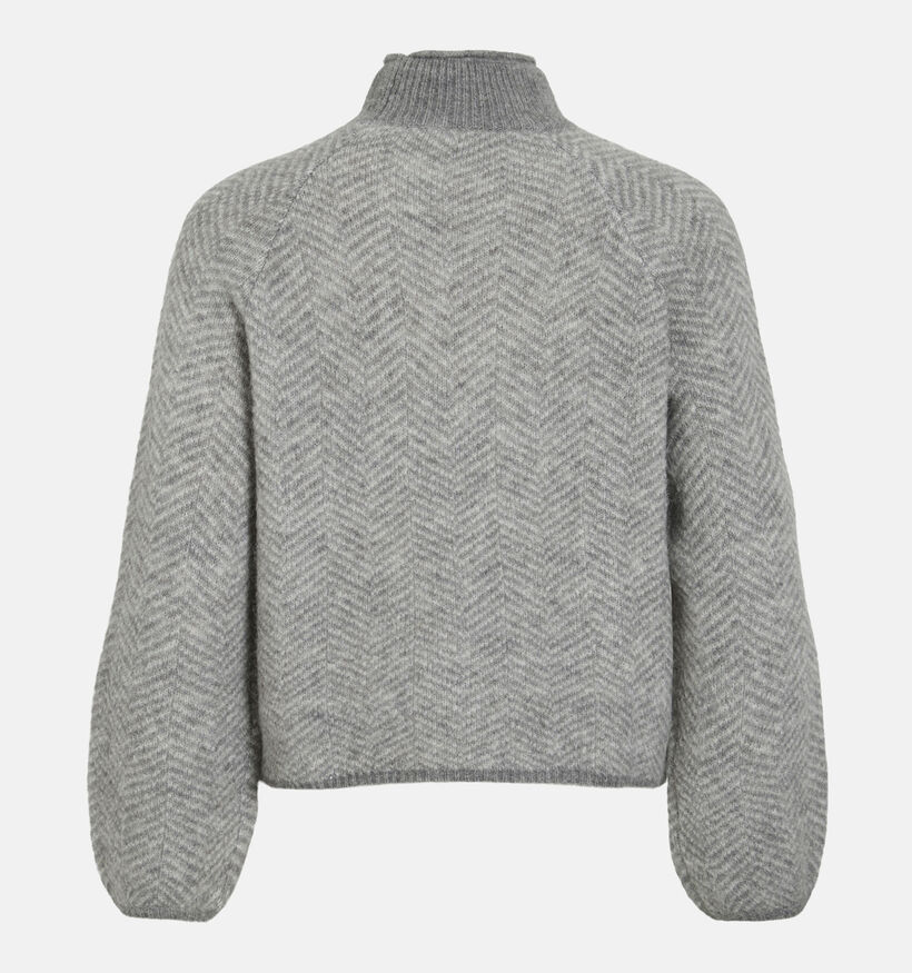 Vila Vilory Hogh-Neck Pull en Gris Vila Vilory Hogh-Neck Pull en Gris pour femmes (361323)