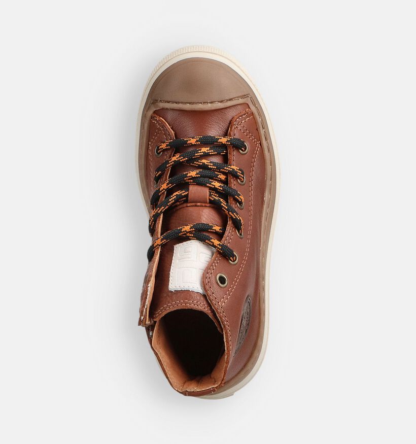 Little David Benson Cognac Veterboots voor jongens (364652) - geschikt voor steunzolen