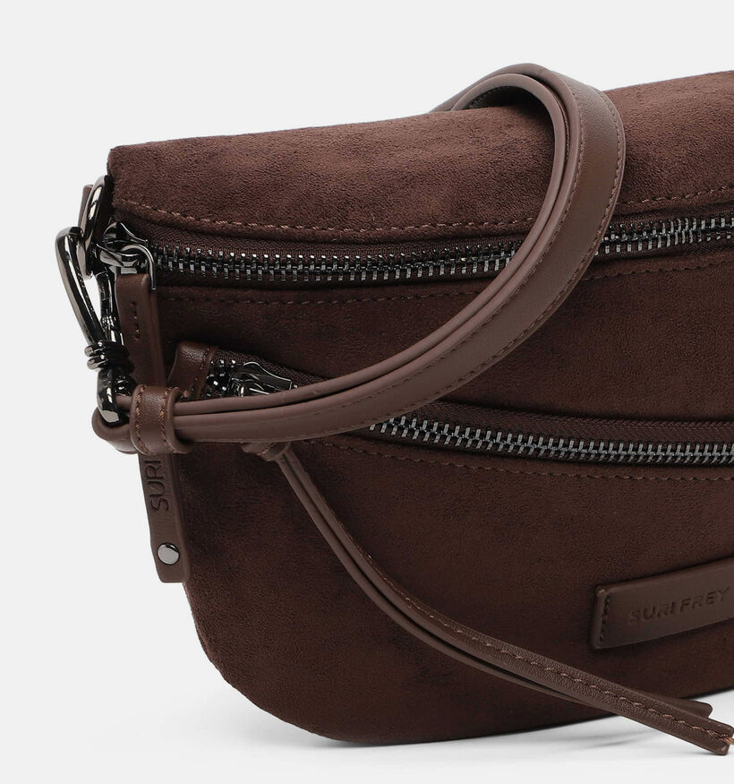Suri Frey Celly Sac port&eacute; crois&eacute; en Brun fonc&eacute; pour femmes (379135)