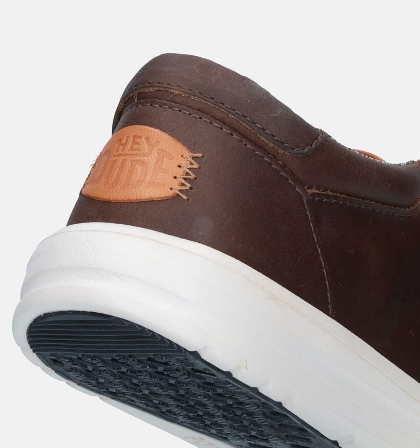 HEYDUDE Wally Grip Bruine Instappers voor heren (330191) - geschikt voor steunzolen