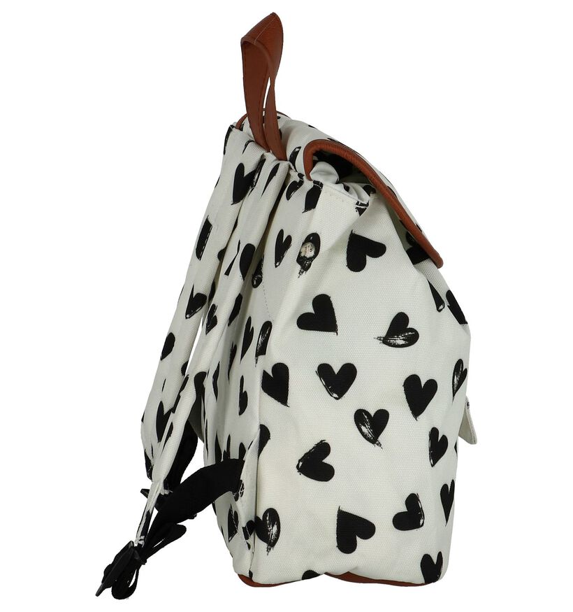 Witte Kinderrugzak met Hartjes Kidzroom in stof (249399)