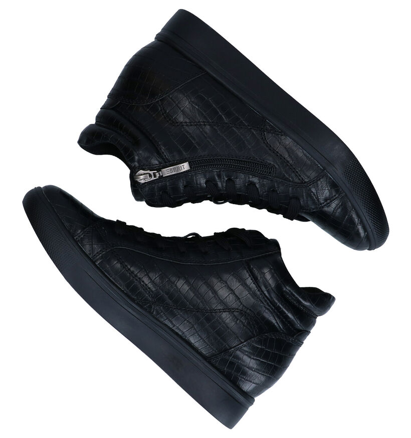 Esprit Granada Baskets Haute en Noir en simili cuir (279622)