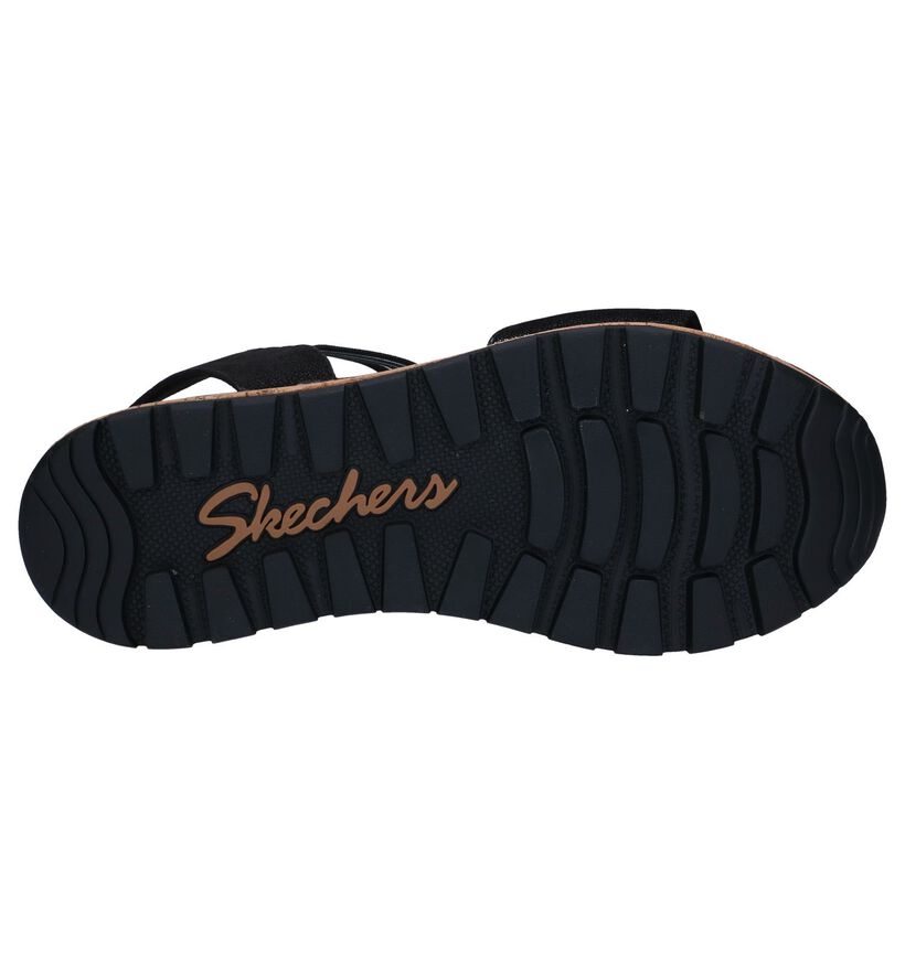 Zwarte Sandalen Skechers Luxe Foam, Zwart, pdp