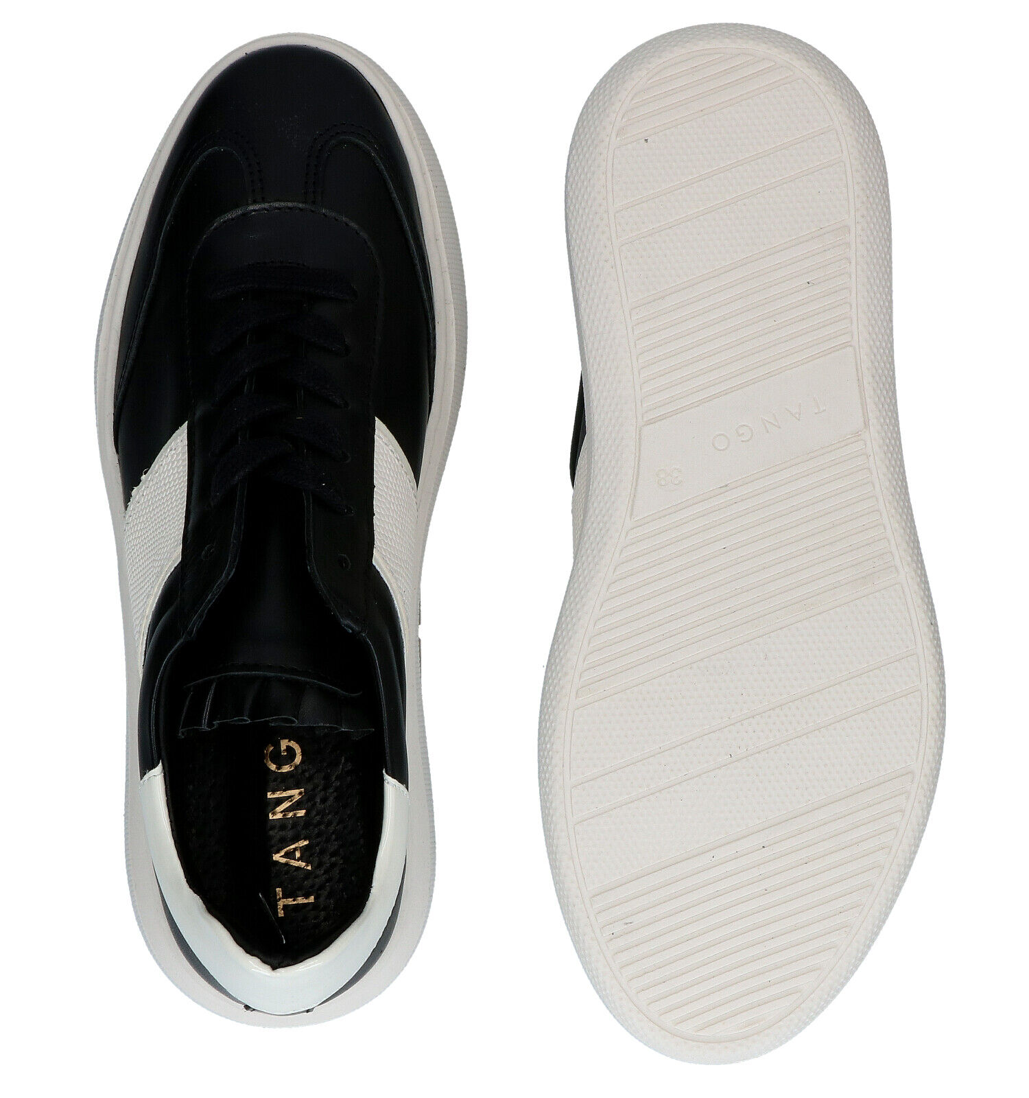 Tango Ingeborg Zwarte Veterschoenen Dames Sneakers Lage schoenen Online op TORFS.BE