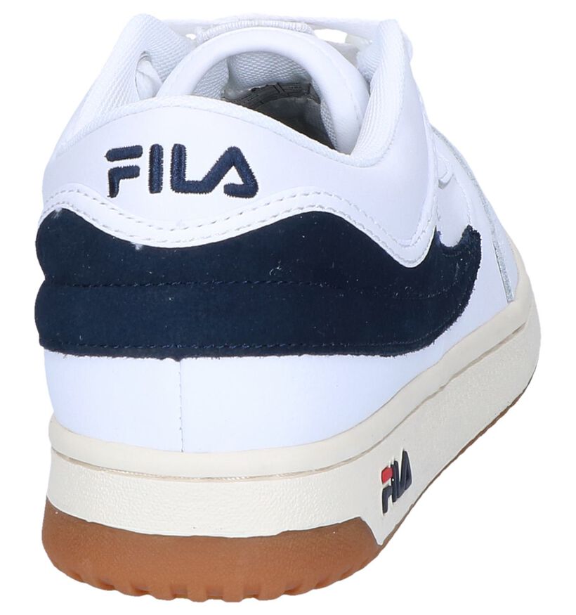 Fila T1 Witte Lage Sneakers in kunstleer (240885)