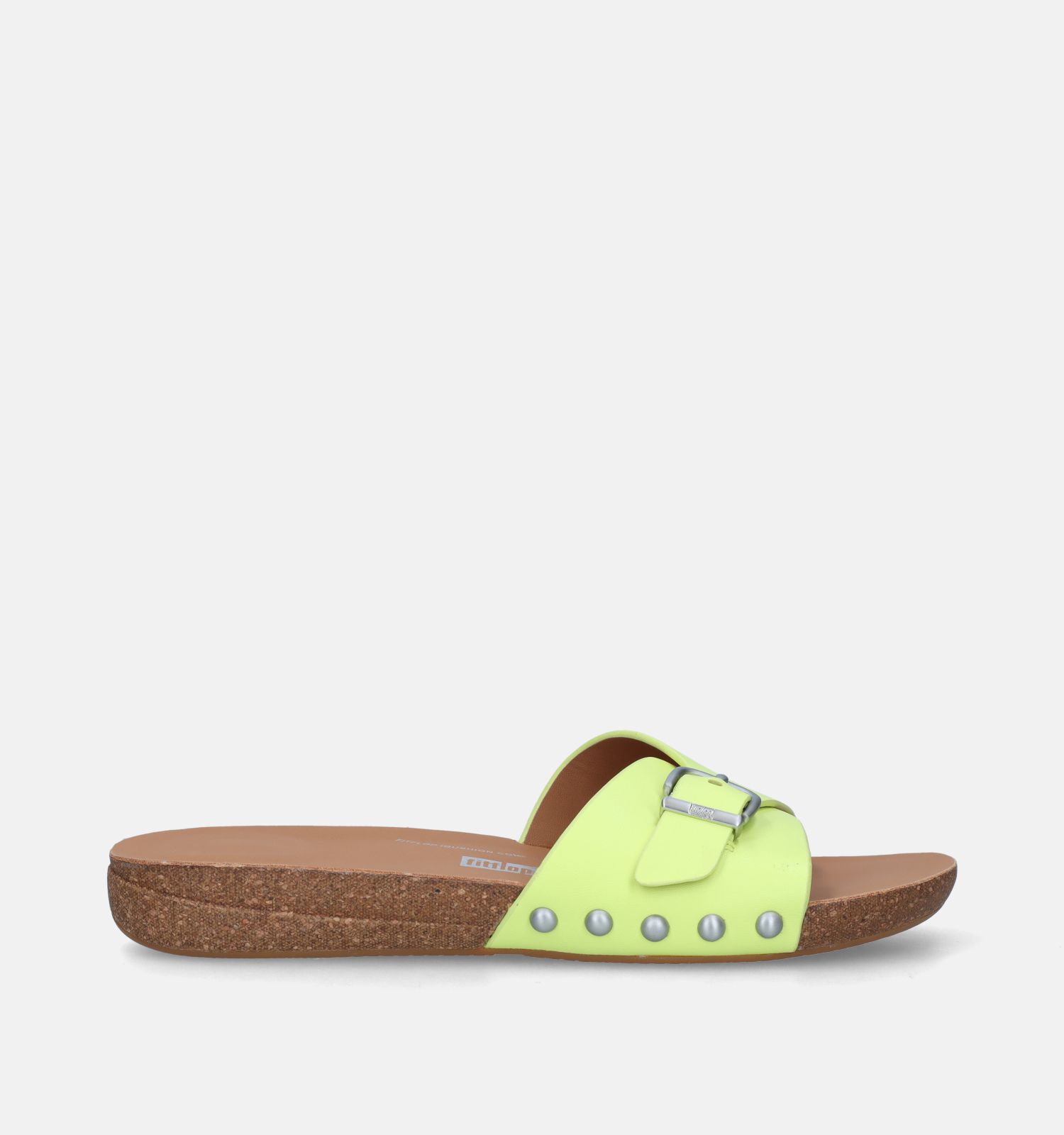 FitFlop Iqushion Adjustable Buckle Metallic Gele Slippers Dames Slippers Online op TORFS.BE