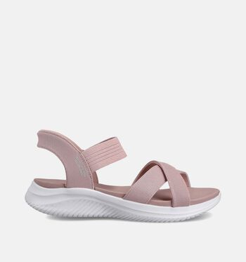 Skechers Hands Free Slip-ins Sandalen Zwart/Taupe/Roze