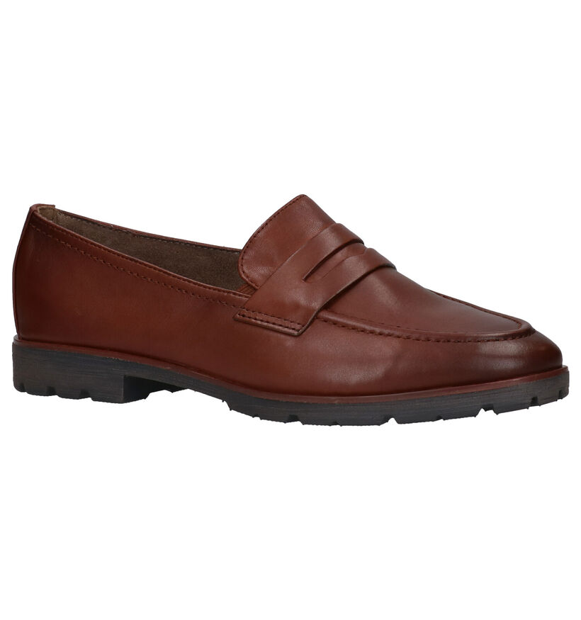 Jana Cognac Loafers in leer (280897)