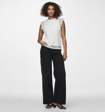 Pieces Blouses Wit/Bordeaux