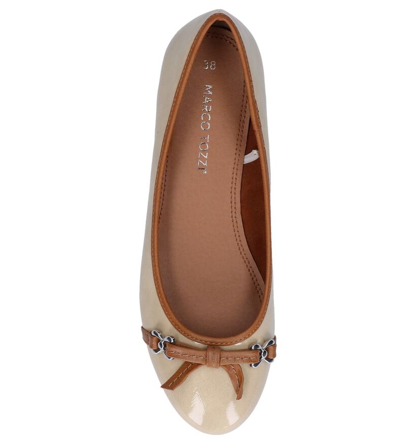 Marco Tozzi Ballerines en Beige foncé en cuir verni (250807)