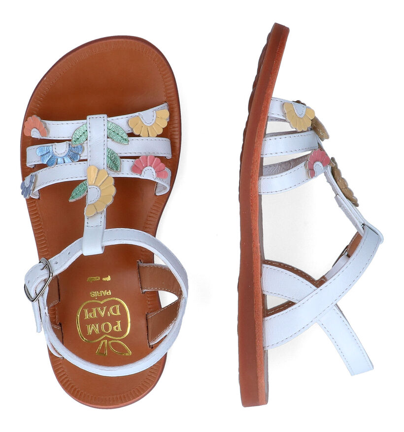 Pom d'Api Plagette Multi Daisy Cognac Sandalen voor meisjes (304780)