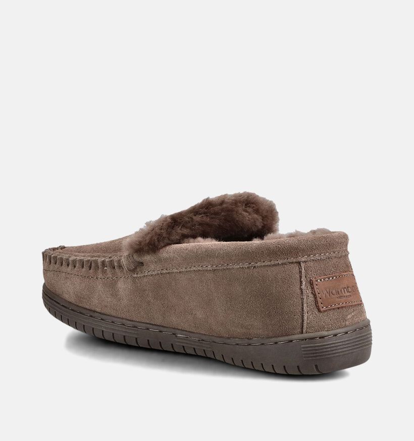 Warmbat Grizzly Pantoufles en Taupe pour hommes (379296)
