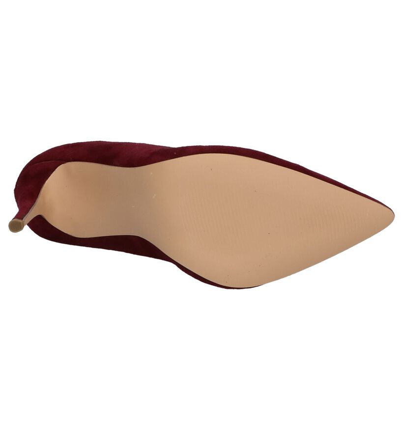 Steve Madden Delightful Bordeaux Enkellaarzen in daim (236913)