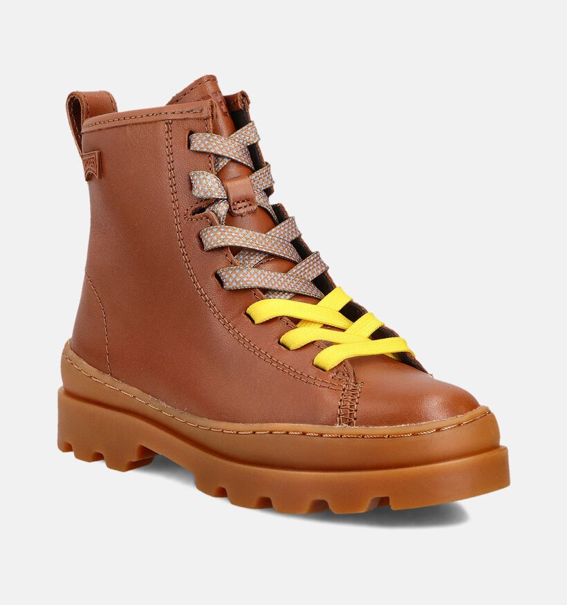 Camper Cognac Veterboots voor meisjes (363613) - geschikt voor steunzolen