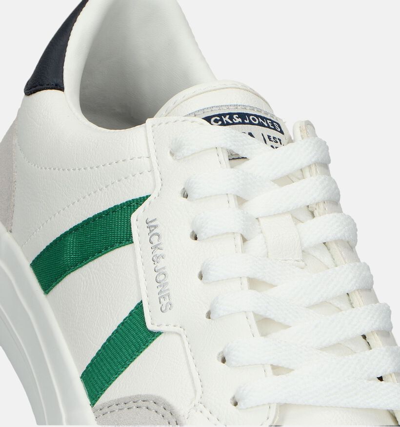 Jack & Jones Morden PU Witte Veterschoenen voor heren (337923) - geschikt voor steunzolen