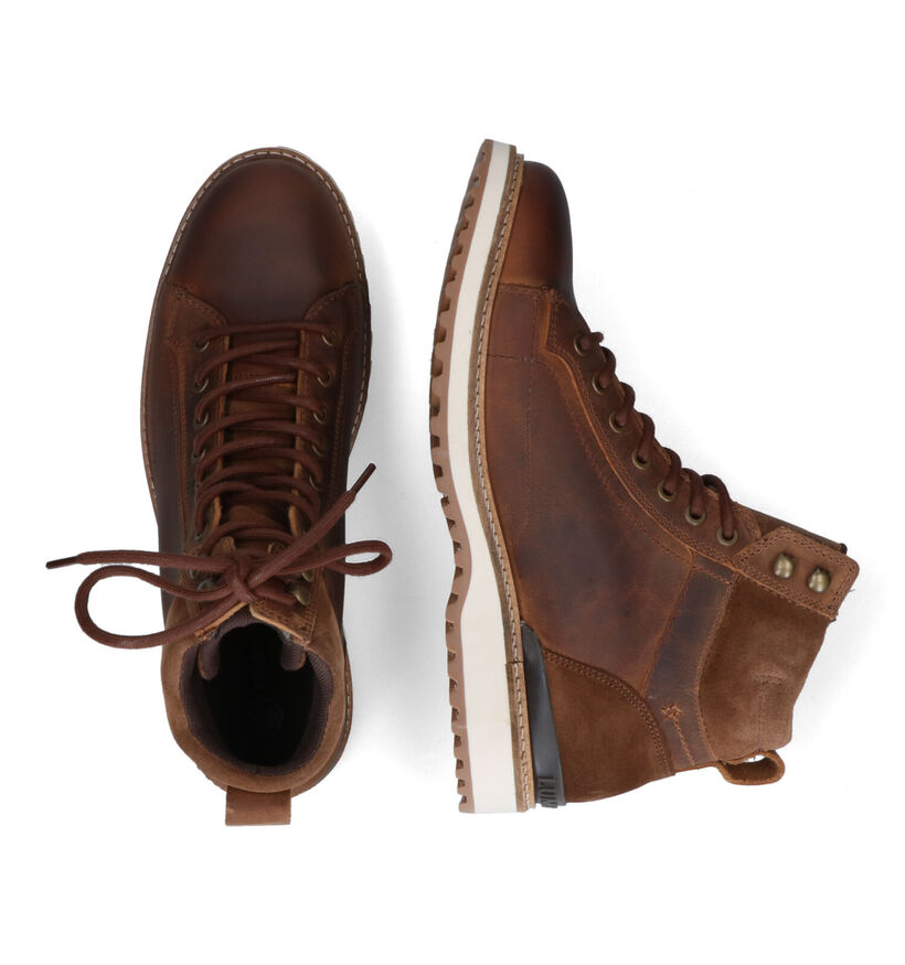 Lumberjack Aaron Bottines en Cognac en cuir (314105)
