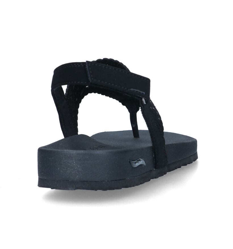 Skechers Arch Fit Zwarte Sandalen in stof (319373)