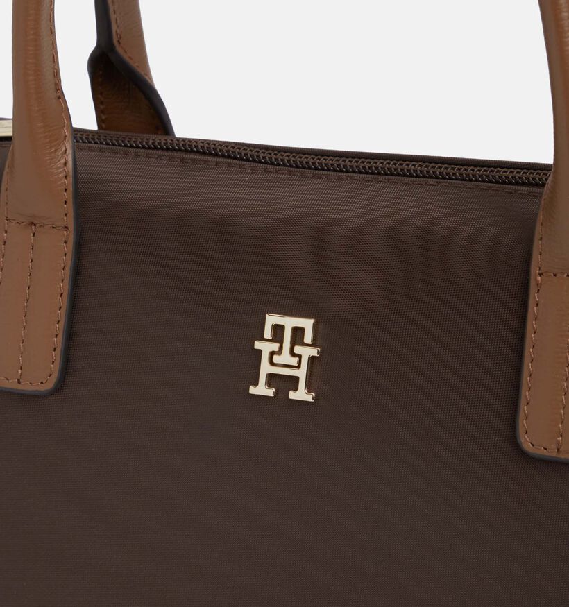 Tommy Hilfiger Popette Mini Tote Donkerbruine Handtas voor dames (379493)