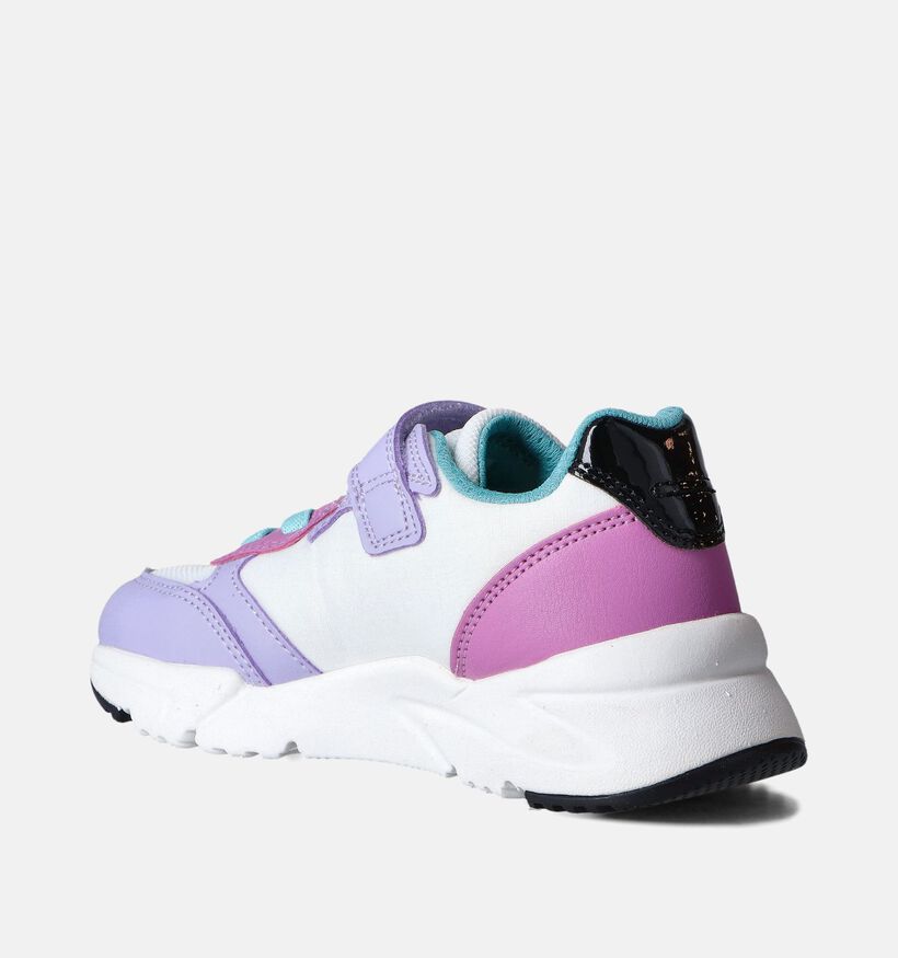 Geox Loftus Wit-Paarse Sneakers voor meisjes (356415) - geschikt voor steunzolen