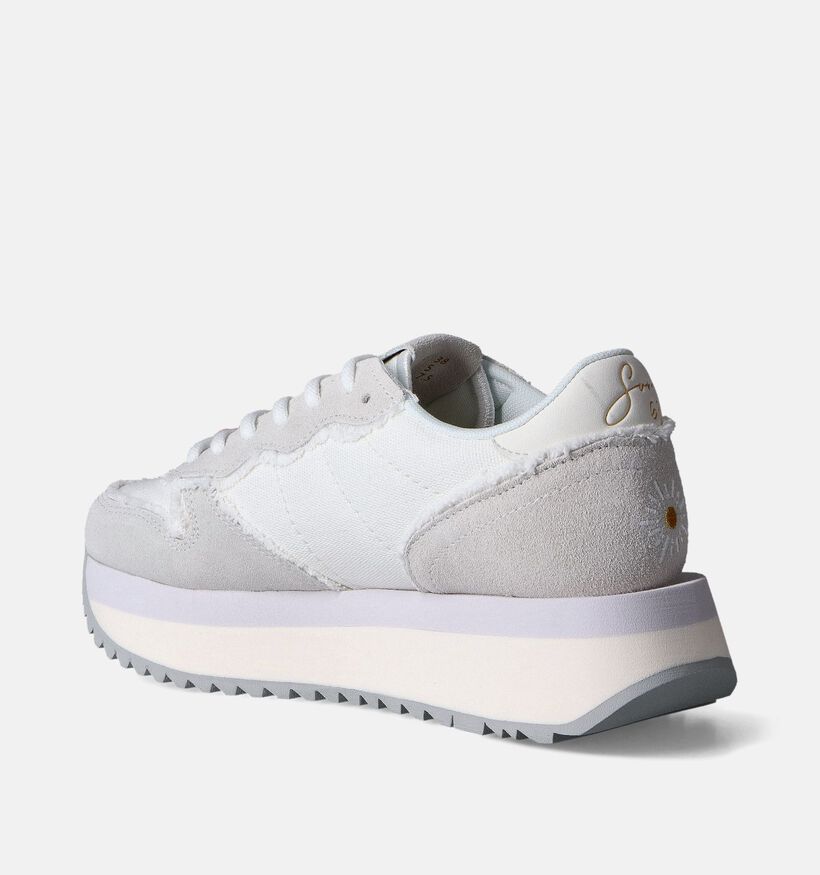Sun68 Big Stargirl Canvas Baskets à plateforme en Blanc pour femmes (351701) - pour semelles orthopédiques