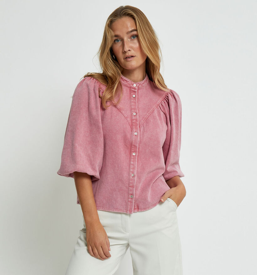Minus Solene Denim Roze Blouse voor dames (352014)