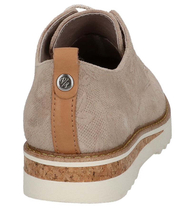 Youh! Chaussures à lacets en Beige en daim (212142)