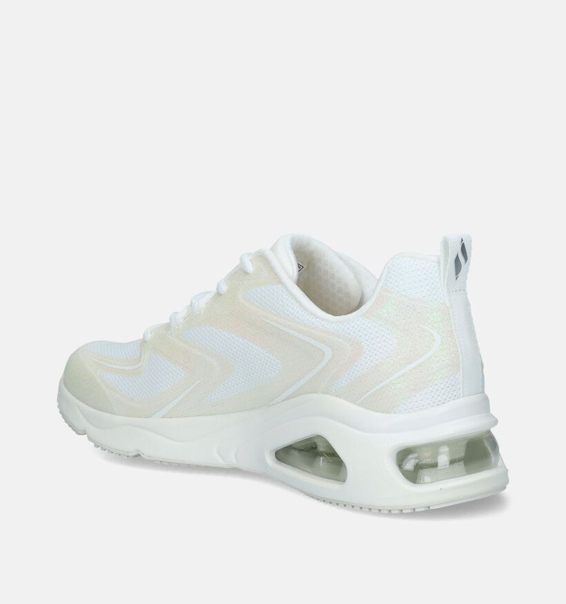 Skechers Tres-Air Uno Glit-Airy Baskets en Blanc pour femmes (335205) - pour semelles orthopédiques