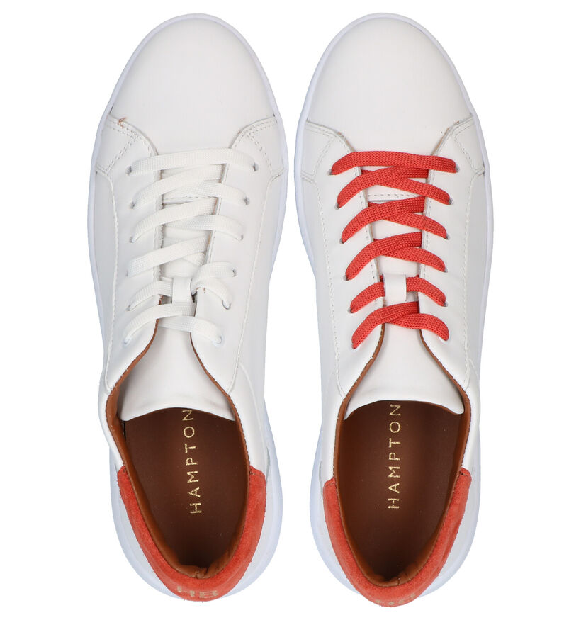 Hampton Bays Maras Witte Veterschoenen in leer (266414)