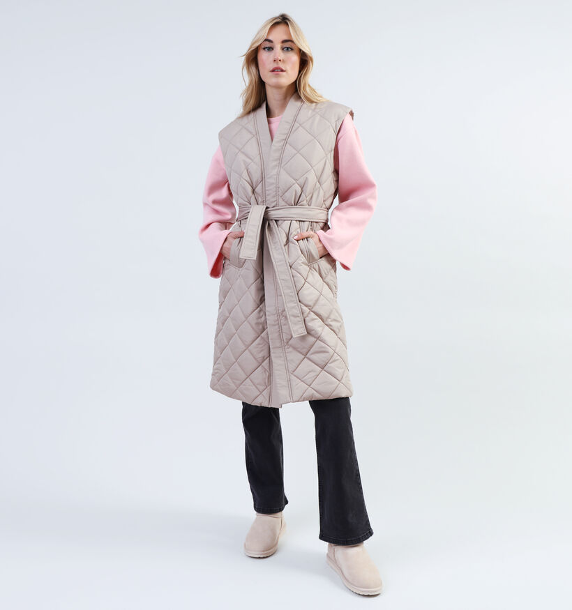 Vero Moda Ligagold Veste sans manches mi-long en Brun pour femmes (334171)