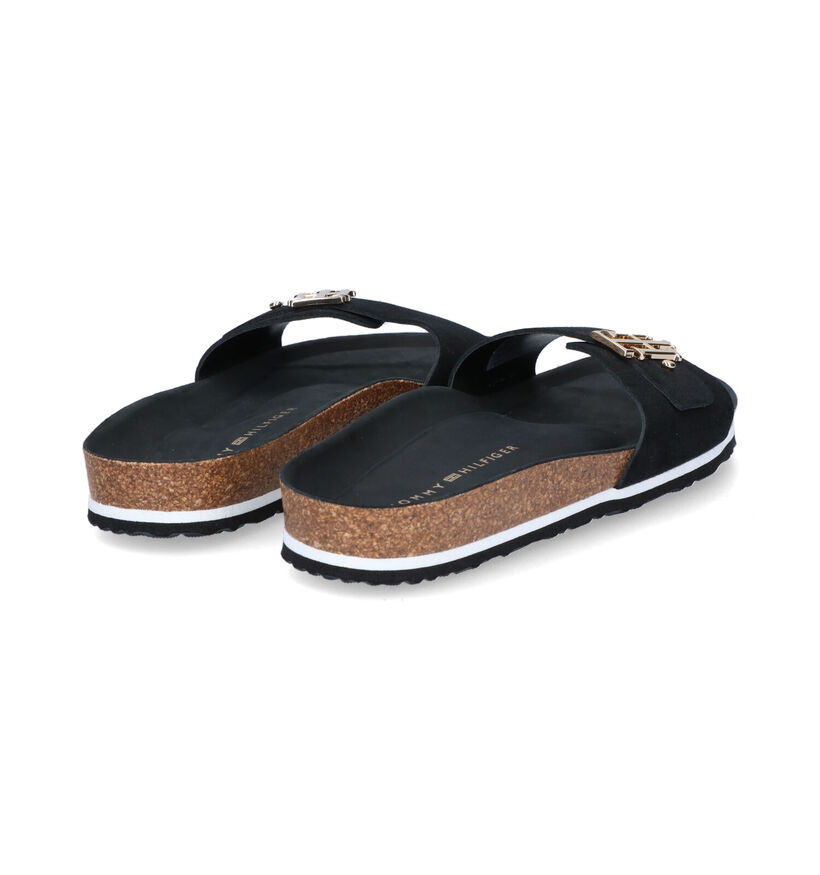 Tommy Hilfiger Molded Footbed Flat Ecru Slippers in daim (303996)