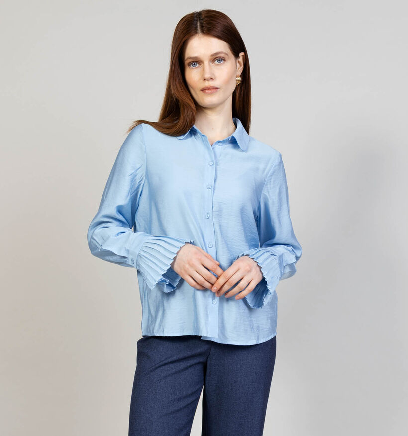 Vero Moda Plissi Lichtblauwe Blouse voor dames (366129)