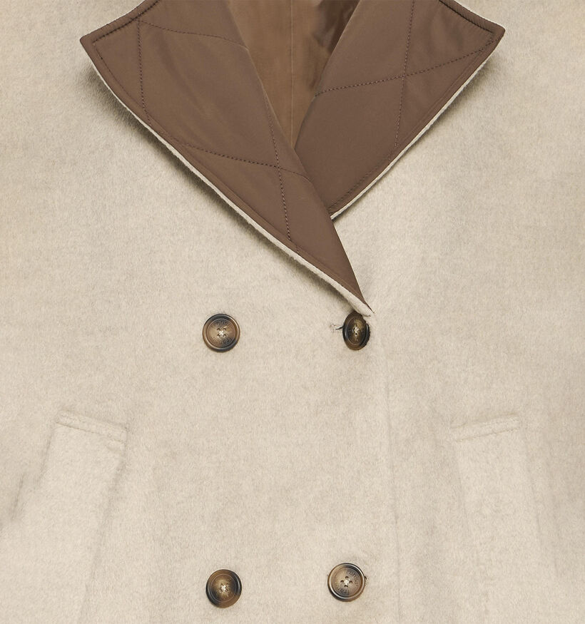 Fransa Rariba Manteau court en Beige/Marron pour femmes (377854)