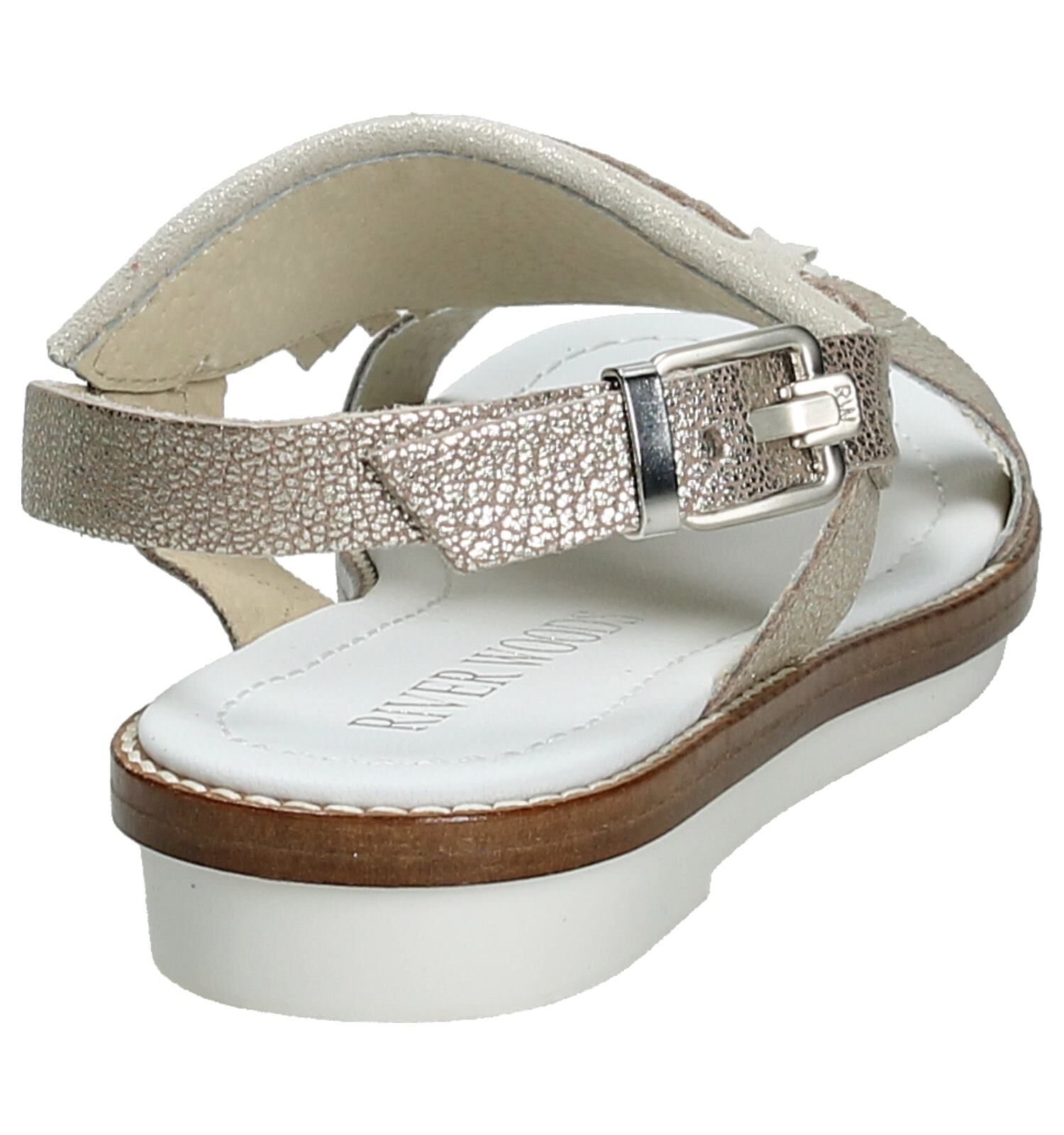 Gouden sandalen hotsell plat
