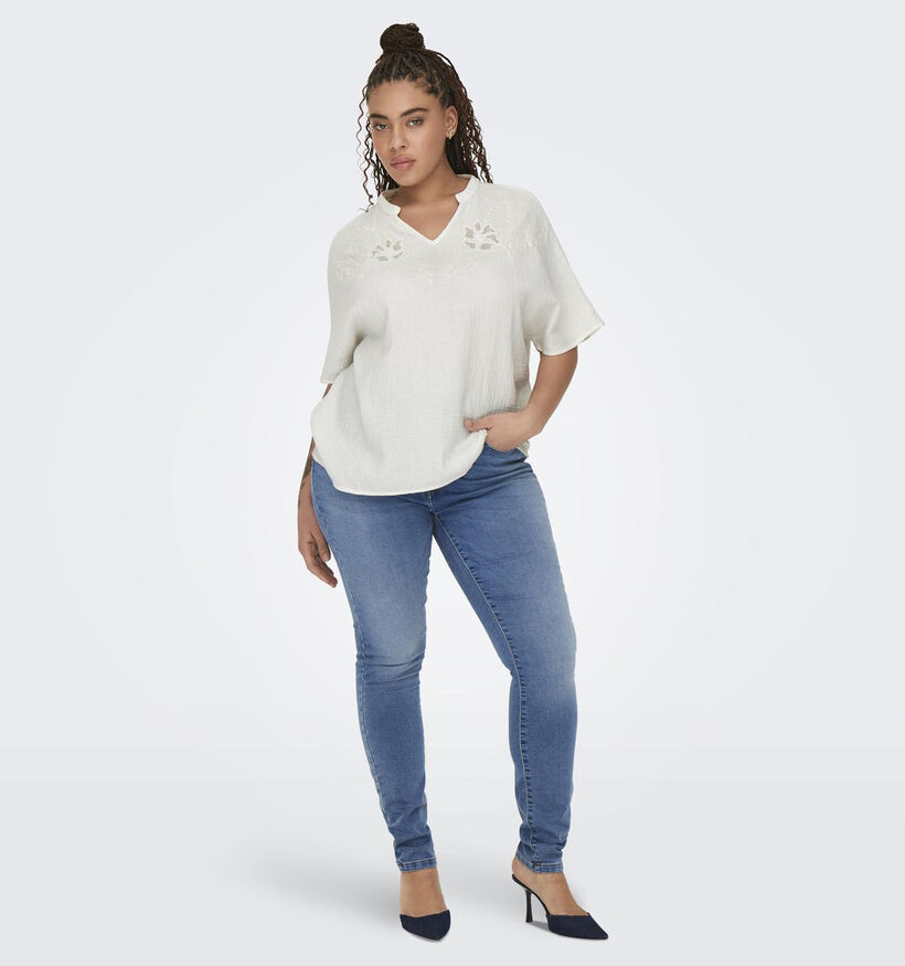 ONLY Carmakoma Thyra Blouse en Blanc pour femmes (343491)
