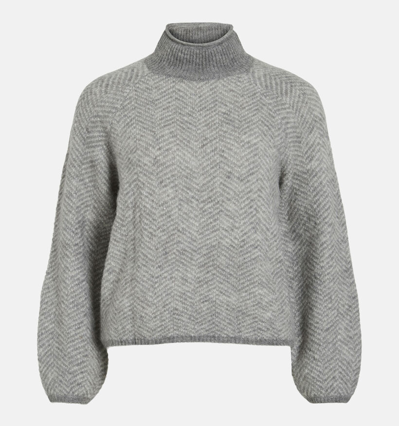 Vila Vilory Hogh-Neck Pull en Gris Vila Vilory Hogh-Neck Pull en Gris pour femmes (361323)