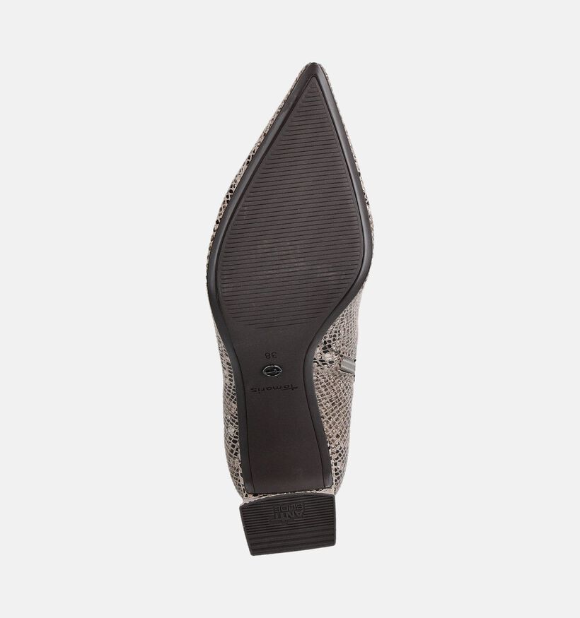 Tamaris Snake Bruine Enkellaarzen Slangenprint voor dames (360653)
