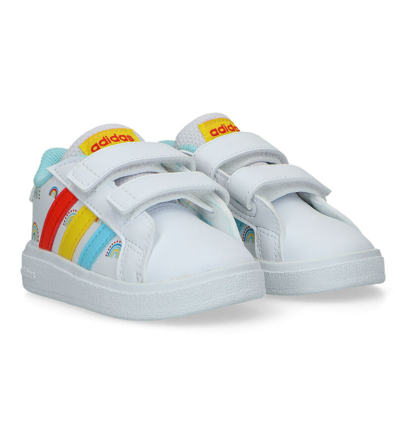 adidas Grand Court 2.0 Witte Sneakers voor jongens, meisjes (318977)