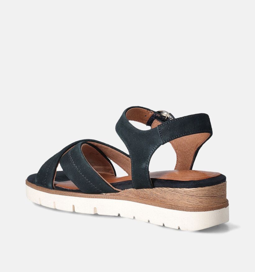 Tamaris Blauwe Sandalen met sleehak voor dames (354305)