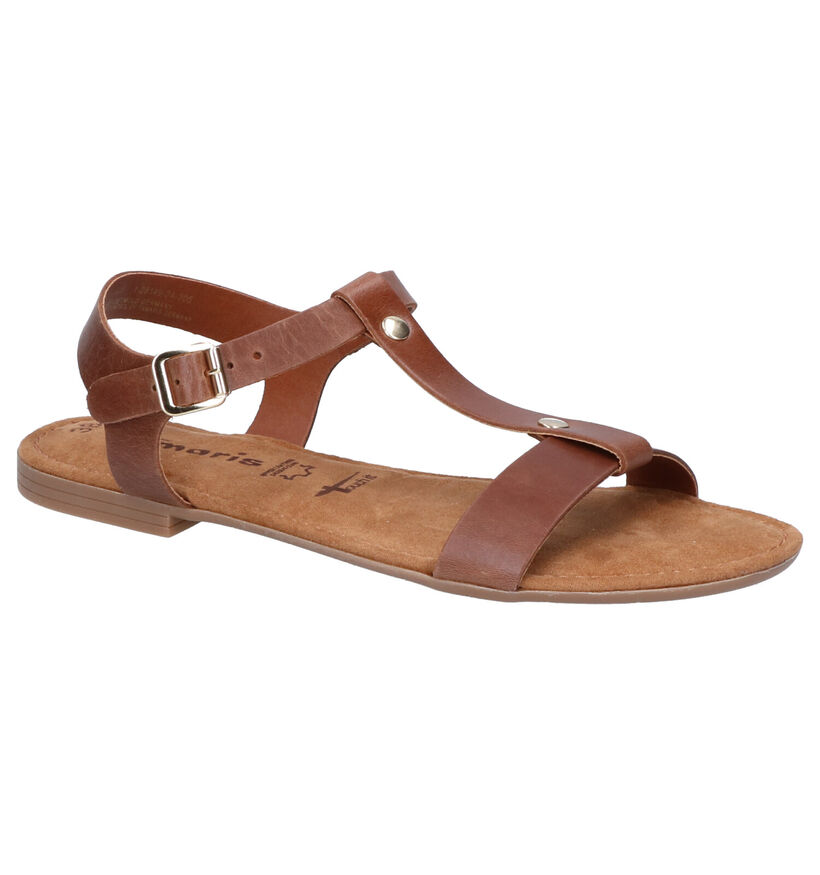 Tamaris Cognac Sandalen in leer (275600)