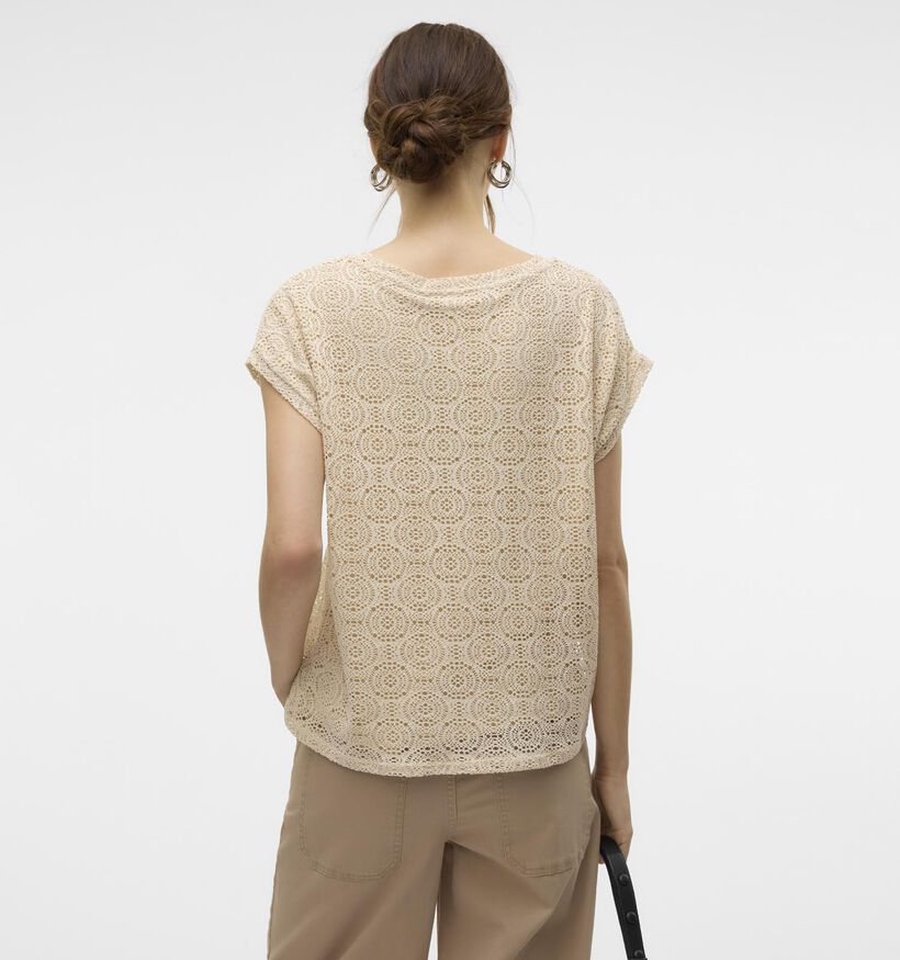 Vero Moda Maya Beige T-shirt met korte mouw voor dames (369399)