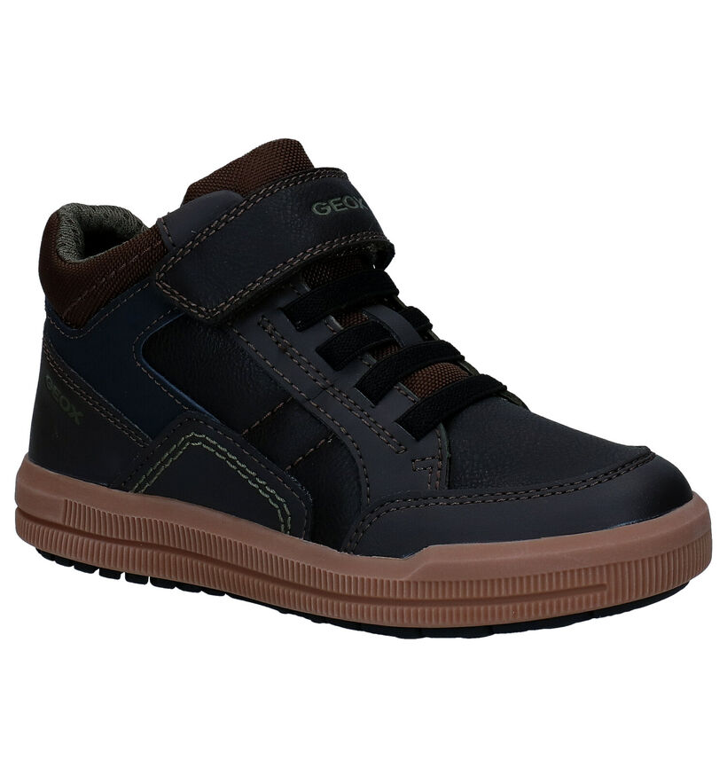 Geox Arzach Zwarte Sneakers in kunstleer (295084)