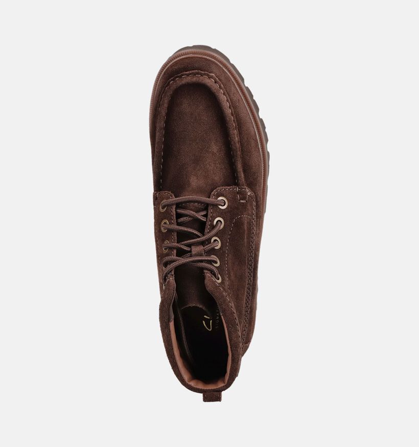 Clarks Cleyhill Donkerbruine Boots met Veters voor heren (376482) - geschikt voor steunzolen